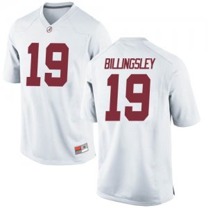 Men's Alabama Crimson Tide #19 Jahleel Billingsley White Game NCAA College Football Jersey 2403CINL8
